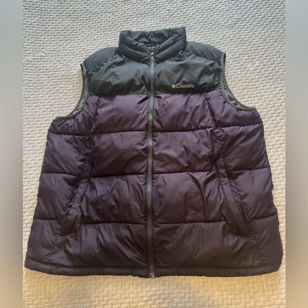 Columbia Omni-Heat Purple and Black Puffer Vest Size XXL